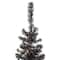 4ft. Pre-Lit Black Tinsel Artificial Christmas Tree, Clear Lights